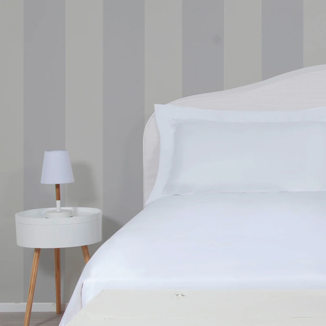 Parure Roma: Set of Duvet Covers, Pillowcases and Under-sheet White - Image 4
