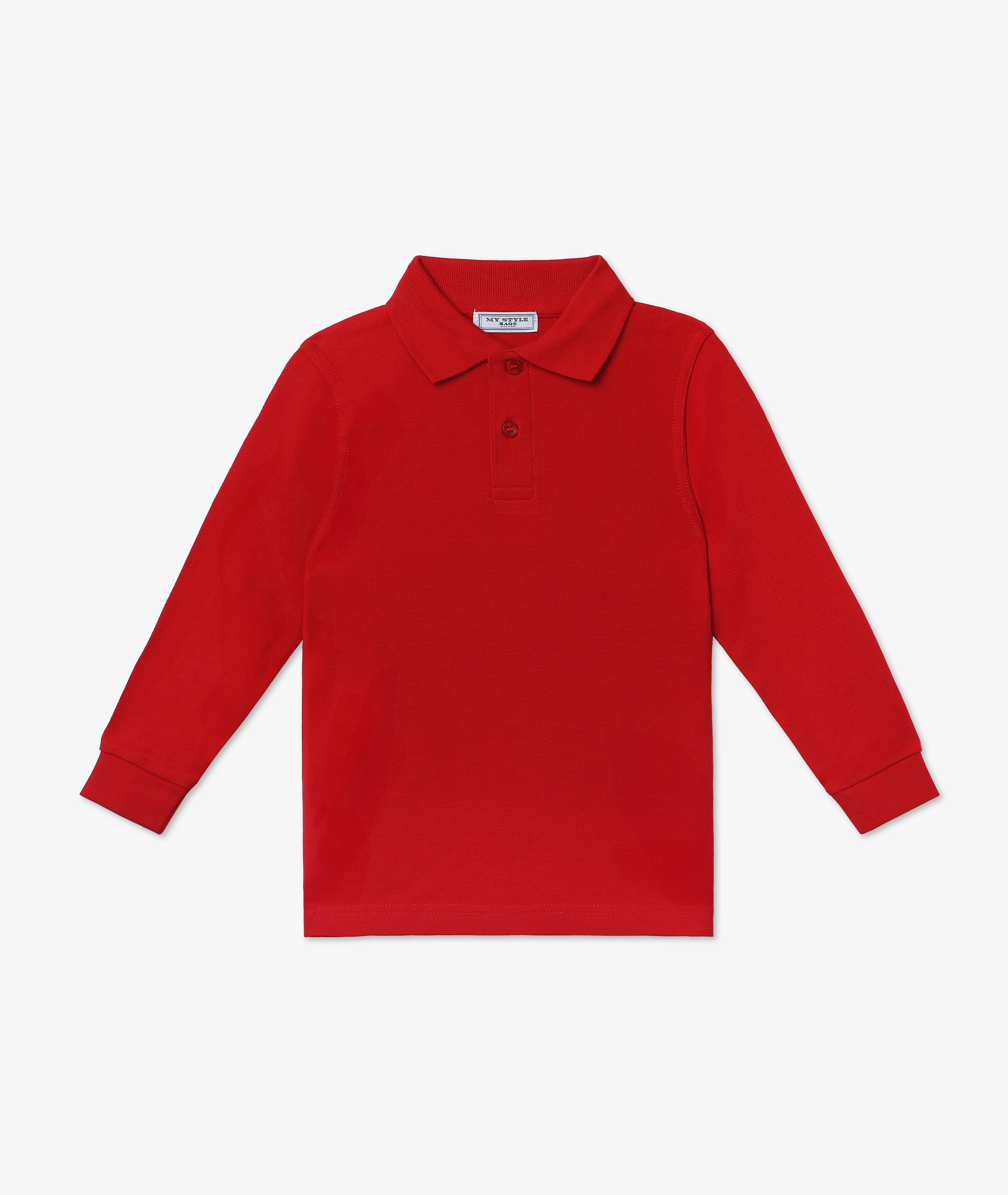 Red Long-Sleeved Polo for Babies