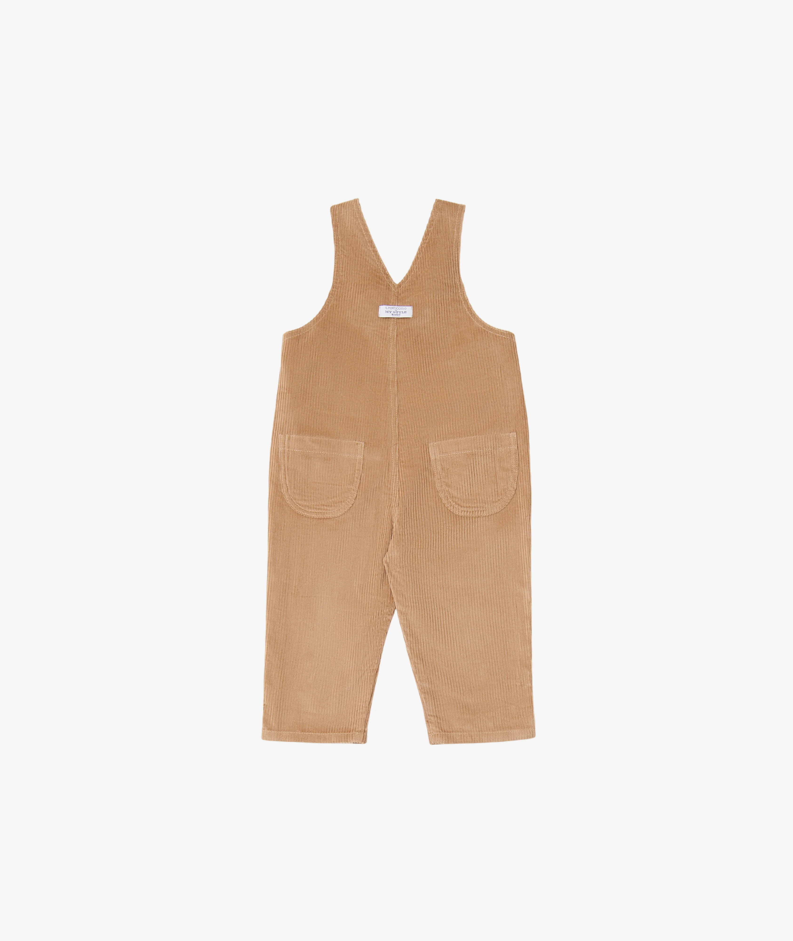 Velvet Beige Dungarees for Babies - Image 2