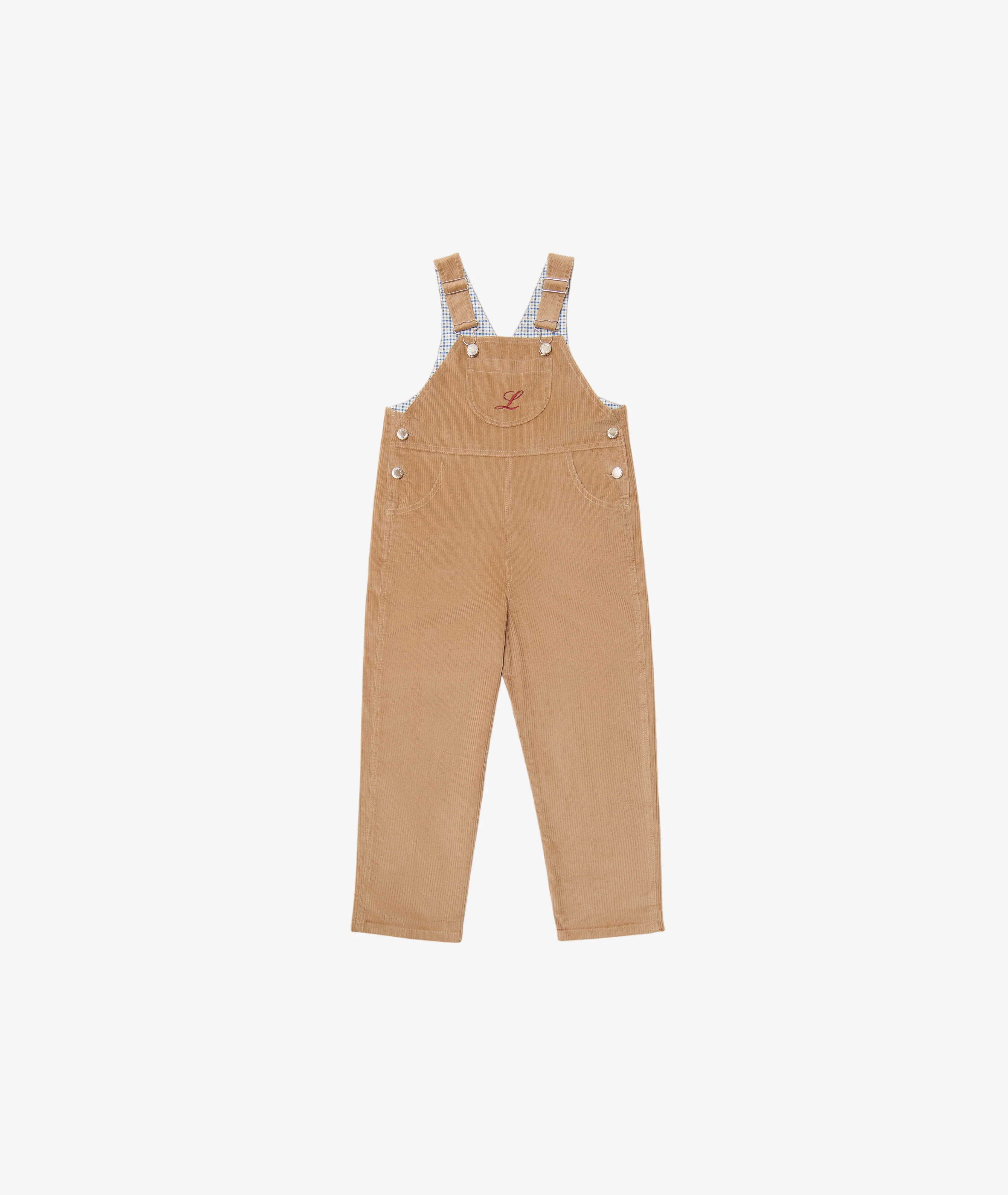Velvet Beige Dungarees for Babies - Image 3