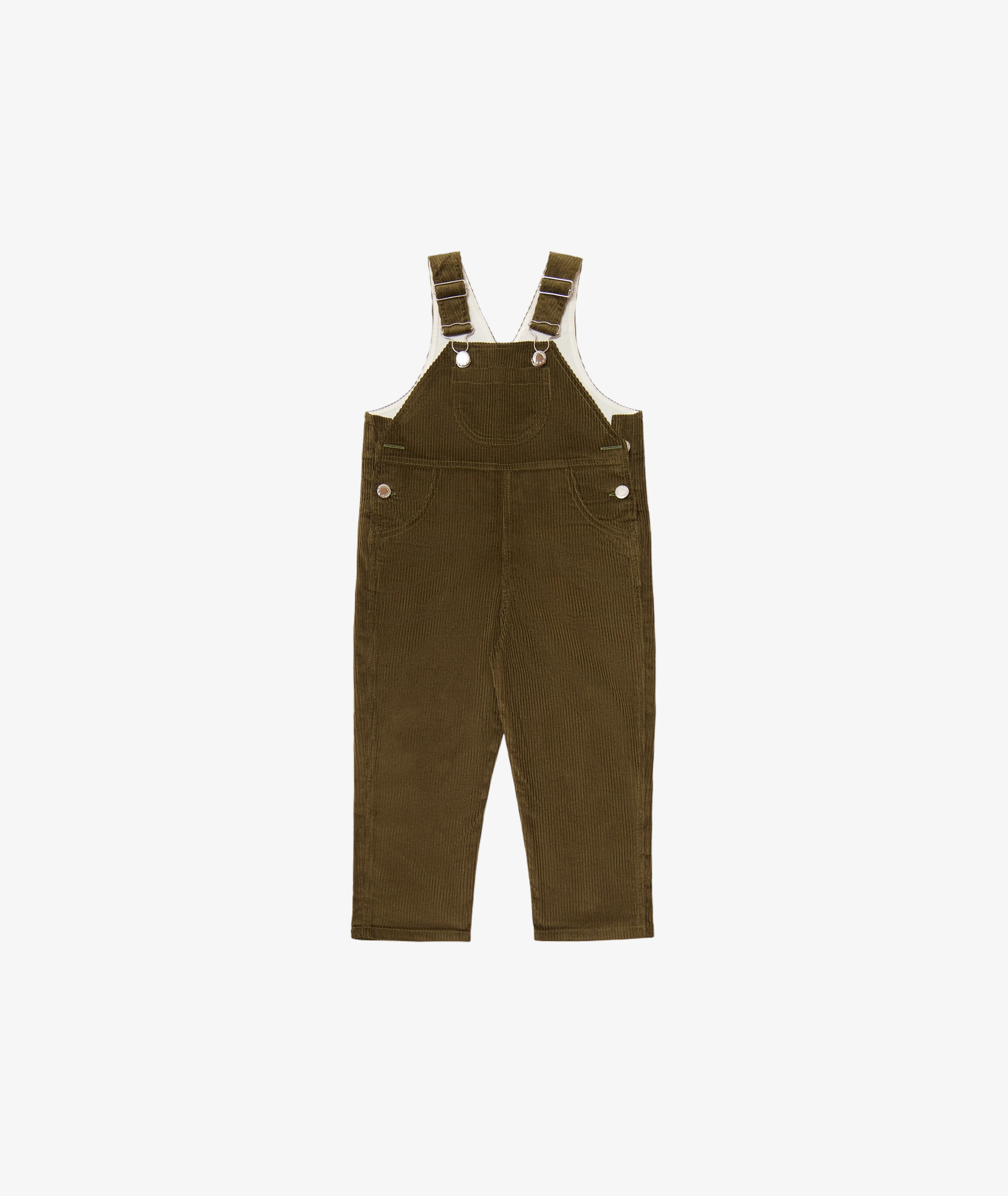 Velvet Green Dungarees for Kids