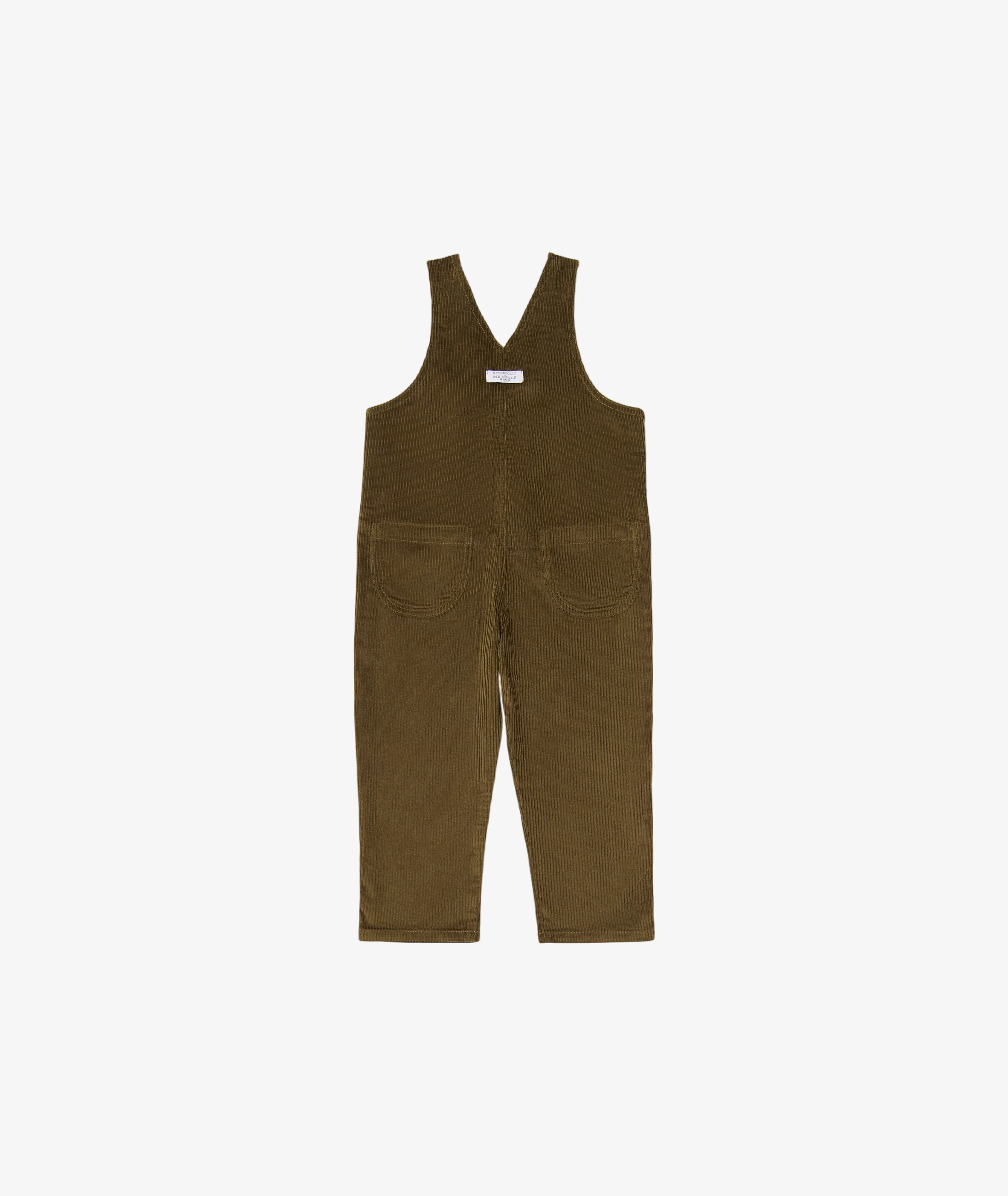 Velvet Green Dungarees for Kids - Image 2