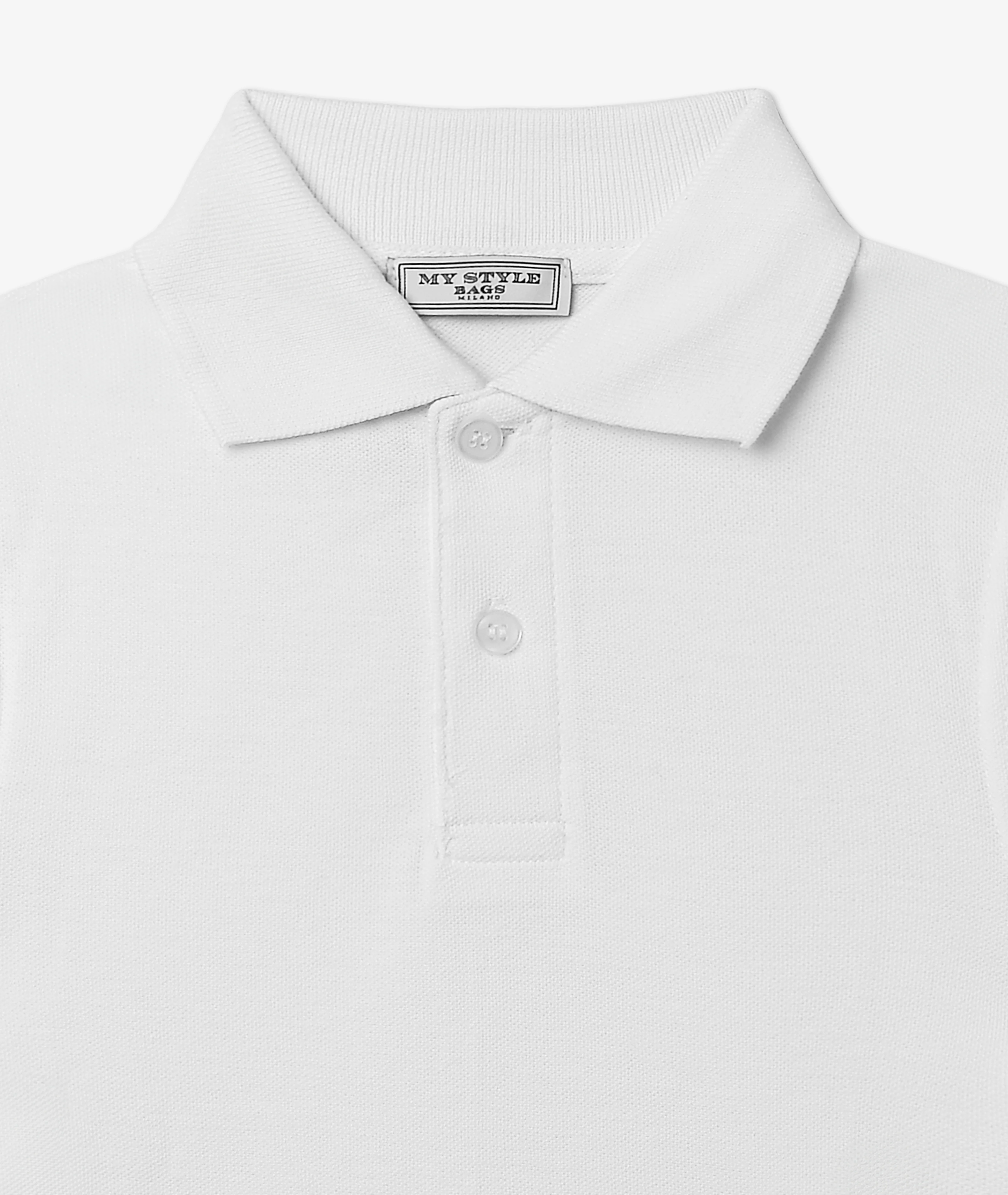 White Long-Sleeved Polo for Babies - Image 3